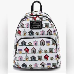 Loungefly Disney Dog Houses Faux Leather Womens Double Strap Mini Backpack
